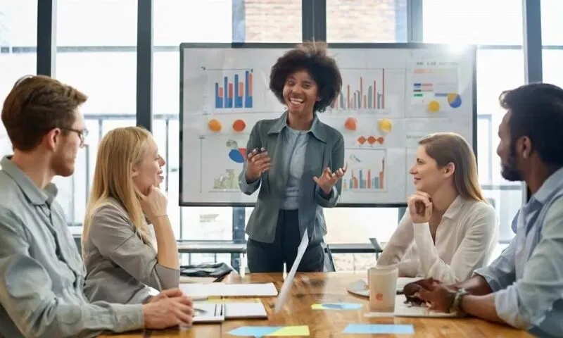 A professional reviews financial data on a laptop, emphasizing data-driven decision-making.